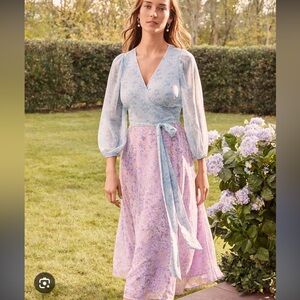 Ann Taylor Purple Pleated Sundress with Sweetheart Neckline